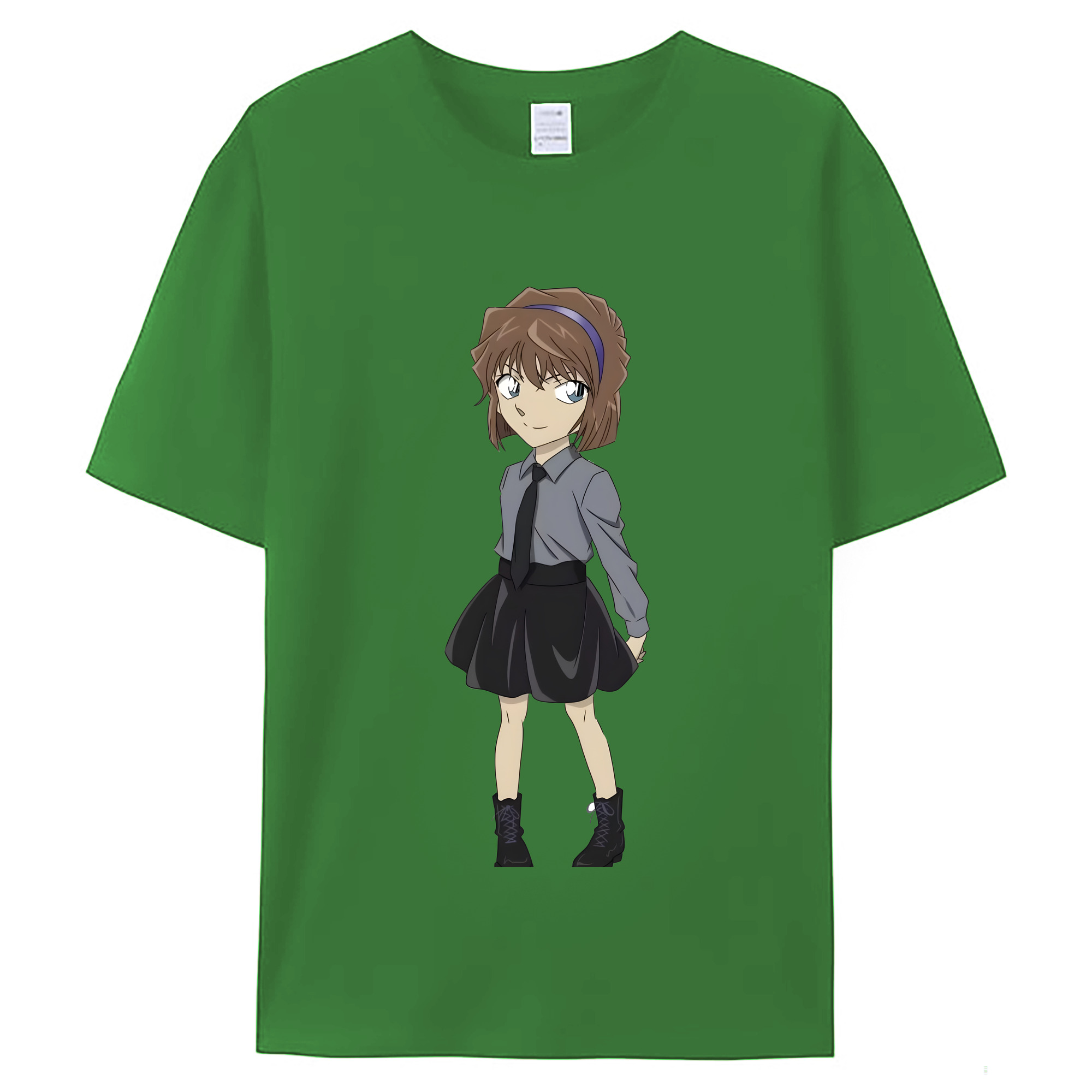 （画像用） 名探偵コナン 灰原 哀 はいばら あい Detective Conan Anita Hailey、Vi Graythorn Haibara Ai レディースカジュアルプリントTシャツ（綿100％）